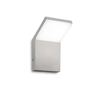 GREDING WL 8,5W IP54 Venkovní nástěnné svítidlo, těleso hliník, povrch světle šedá, difuzor plast opál, LED 8,5W, 950lm, teplá 3000K, 230V, IP54, tř.1, rozměry 100x165x105mm.
