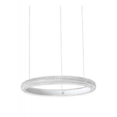 VLADAR HL 25W/37W/45W Závěsné svítidlo, základna kov, povrch bílá, difuzor plast s krystalovým efektem, LED 25W/3300lm, 37W/4900lm, 45W/6200lm, teplá 3000K, 230V, IP20, tř.2, rozměry dle typu.