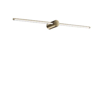 RACIO WL 16W Nástěnné svítidlo, základna kov, povrch mosaz, difuzor plast opál, LED 13W, 1400lm, teplá 3000K, 230V, IP20, tř.2, rozměry 750x55x110mm, svítí dolů.
