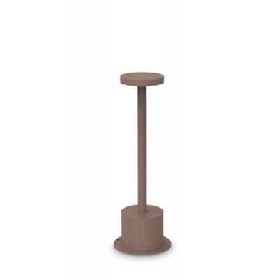 ULZED TL 8W Stolní venkovní lampa, těleso hliník, povrch kávová, difuzor plast opál, LED 8W, 800lm, teplá 3000K, nabíjení USB-C, výdrž cca 4 hodiny, IP65, rozměry d=80mm, h=250mm.