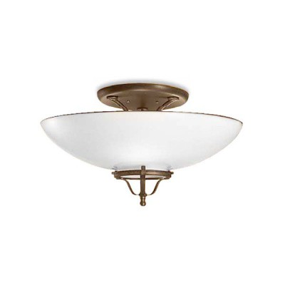 SETORA C Stropní svítidlo, těleso kov, povrch mosaz antik, stínítko sklo, pro žárovku 3x46W, E27, A60 / 3x46W, E14, 230V, IP20, tř.1, rozměry dle typu svítidla