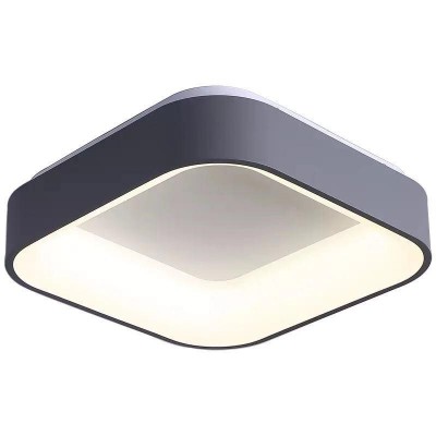 DAMA PL 47W, TUYA-Z Stropní svítidlo, kov, černá, dif opál, LED 47W, 3290lm, smart TUYA Matter, Zigbee 3.0., dálk ovl Beacon, nebo mob. tel. CCT nast teplota teplá 2700K-denní 6500K, stmív, 230V, 600x600x125mm