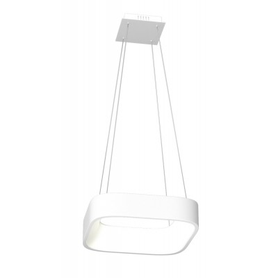 DAMA HL 36W, TUYA-Z závné svítidlo, kov, bílá, dif plast opál, LED 36W, smart TUYA, Matter, Zigbee 3.0, dálk ovl. (souč) nebo tel  CCT nast teplota teplá 2700K-denní 6500K, stmív, 230V, 450x450x125mm, záv l=1200mm