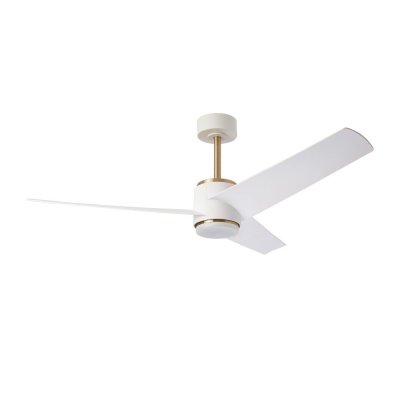 LED 18W Tuya WiFi CCT Stropní ventilátor s osvětlením, kov, bílá + růžové zlato, dif plast opál, LED 18W, smart TUYA, WiFi, dálk ovl (včetně). nebo tel. CCT nast. teplá 3000K-denní 6000K, 230V, rozměry d=1320mm, h=350mm