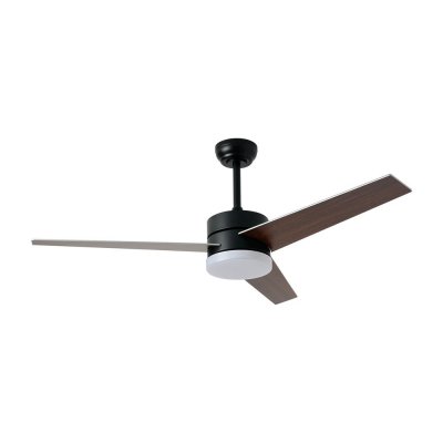 Venti 24W Stropní ventilátor s osvětlením, kov, černá/bílá a lopatky dřevo tmavé/světlé, dif plast opál, LED 24W, smart TUYA, WiFi, dálk ovl (včetně). nebo tel. CCT nast. teplá 3000K-denní 6000K, 230V, rozměry d=1320mm, h=350mm