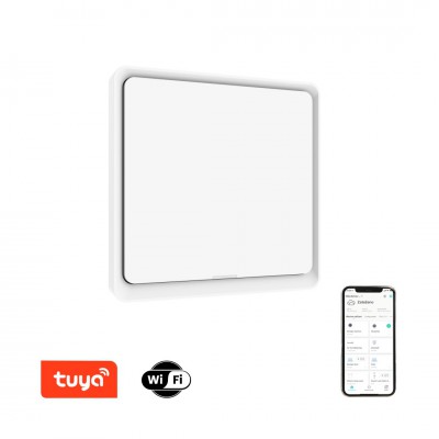 SMART vypínač-1 WiFi Dotykový vypínač 1-tlačítkový WiFi, kompatibilní smart systém Tuya, 230V, IP20, plast bílá, rozměry 86x86x37,5mm