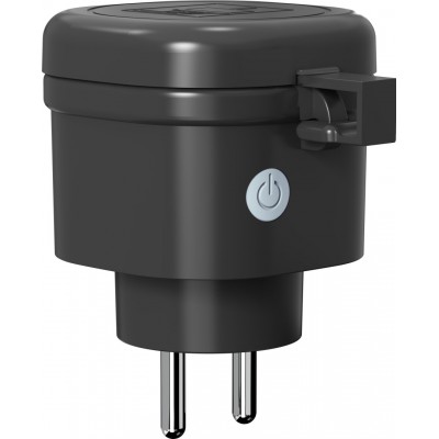 SMART zásuvka TUYA-W, IP44 Venkovní zásuvkový adaptér plast černá, 230V, 16A, IP44, fce zap/vyp, ovládání smart systémem Tuya WiFi, rozměry 80x58x93mm.