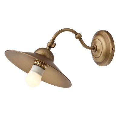 SASSA 1x42W E27 Nástěnné svítidlo, základna kov, povrch mosaz antická zašlá, pro žárovku 1x42W, E27, 230V, IP20, tř.1. rozměry 300x120x210mm, pouze základna, snítnítko SAMOSTANĚ