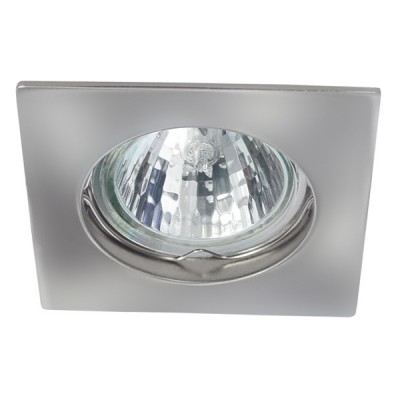 RECO Q-CM Vestavné svítidlo pevné, těleso hliník, povrch chrom mat, 50W, Gx5,3, 12V, IP20, 81x81x30mm, symbol "F" montáž na hořlavý podklad max 35W