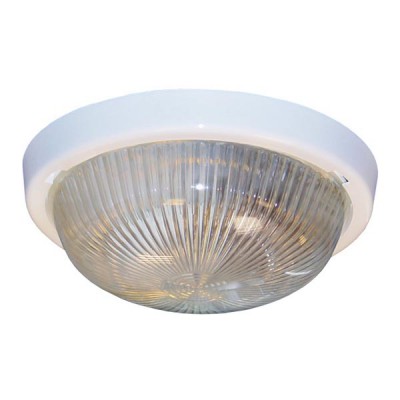 LENKA Stropní svítidlo, plast, barva bílá, sklo, 1x100W, E27, 230V, IP44, d=245mm, h=90mm.