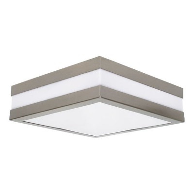 RIX Q Stropní svítidlo, materiál ocelový plech, rámeček chrom mat, difuzor polykarbonát bílá mat, 2x18W, E27, 230V, do koupelny IP44, rozměry 285x285x85mm