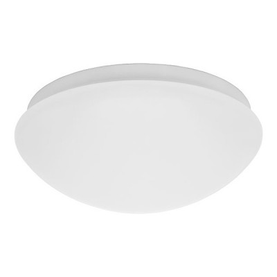 RONEO HF 25W, E27, IP44 Stropní svítidlo s HF senzorem pohybu, záběr 360°, dosah cca 8m, 10s-10minut, těleso plast, bílá, difuzor plast, pro žárovkiu 1x25W, E27, 230V, do koupelny IP44, d=277mm, h=110mm