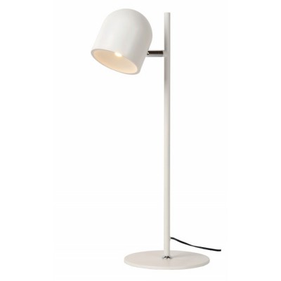 SKANSKA-LED Stolní lampa, těleso kov, povrch bílá, LED 1x5W, teplá 3000K, 450lm, 230V, IP20, stínítko d=93mm, h=100mm, svítidlo h=460mm, w=160mm, vč. stmívače 3 stupně svítivosti