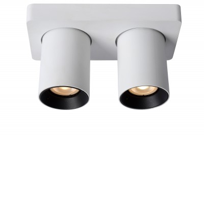 SJERN II, 2x5W, GU10 Stropní přisazené bodové svítidlo, nastavitelný směr svícení, těleso kov, povrch bílá, pro žárovku 2x5W, GU10, 230V, IP20, tř.1. rozměry 200x100mm, h=113mm.