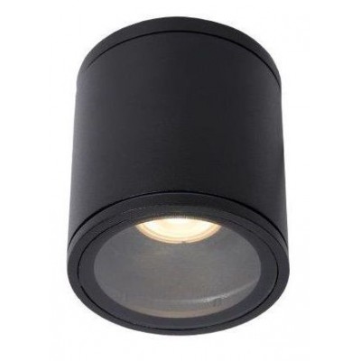 STUBBEK R Stropní svítidlo, těleso kov, povrch černá/bílá, kryt sklo, pro žárovku 1x50W, GU10, stmívatelné, 230V, IP65, tř.1. rozměry d=90mm, h=100mm.