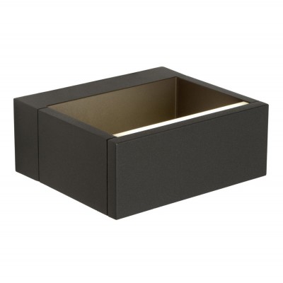 KORITESA 1x6W INLED IP54 Nástěnné venkovní svítidlo, těleso hliník, stínítko hliník, barva černá mat, LED 1x6W, teplá 3000K, 350lm, 230V, IP54, tř.1. rozměry 150x130x60mm, vč.sv.zdr. svítí nahoru/dolú