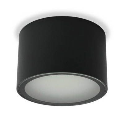 VALENCE 11W IP54 Stropní přisazené svítidlo, těleso hliník, povrch šedočerná antracit, difuzor sklo opál mat, pro LED 11W, GX53, Ra80, 230V, IP54, tř.2, d=100mm, h=65mm
