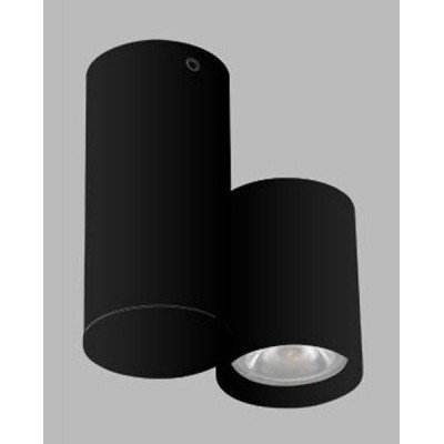 SPY černá Stropní přisazené bodové svítidlo, nastavitelný směr svícení, těleso hliník, povrch černá, LED 1x4W, 250lm, teplá 3000K, Ra80, 230V, IP20, rozměry 46 x 76mm, výška: 75 mm