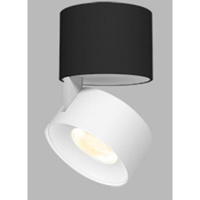 KLIP ON LED 11W Stropní přisazené bodové svítidlo, nastavitelný směr svícení, těleso hliník, povrch černá/bílá, LED 1x11W, 770lm, teplá 3000K, Ra80, 230V, IP20, rozměry d=77mm, výška: 98,5mm