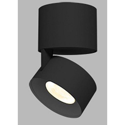 KLIP ON LED 11W Stropní přisazené bodové svítidlo, nastavitelný směr svícení, těleso hliník, povrch černá/černá, LED 1x11W, 770lm, teplá 3000K, Ra80, stmív TRIAC, 230V, IP20, rozměry d=77mm, výška: 98,5mm