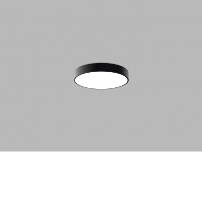 CAMB SL Stropní svítidlo, hliník, černá, difuzor plast opál, LED 30W, 2100lm, přepínatelná teplota CCT teplá 3000K, neutrální 4000K, stmív ZigBee, Ra80, 230V, IP20, rozměry d=400mm, h=60mm
