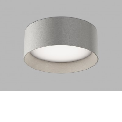 PROM 15W Casambi Stropní svítidlo, hliník, povrch nikl, dif plast opál, LED 15W, 1350lm, teplá 2700K, stmívání Casambi, UGR<19, Ra90, 230V, IP20, rozměry d=140mm, h=70mm