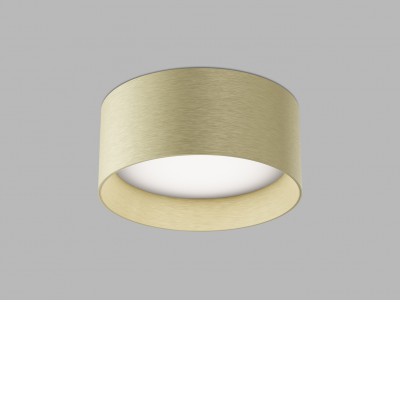 PROM 25W Casambi Stropní svítidlo, hliník, zlatá, dif plast opál, LED 25W, 2250lm, teplá 2700K, stmívání Casambi, UGR<19, Ra90, 230V, IP20, rozměry d=210mm, h=80mm