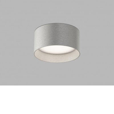 PROM 20W CCT DALI/PUSH Stropní, přisazené svítidlo, těleso kov, povrch nikl, LED 20W, 1800lm, přepín. CCT teplota teplá 3000K/3500K/neutrální 4000K, stmív. DALI/PUSH, 230V, IP20, rozměry d=175mm, h=75mm.