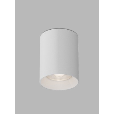 PORTIA 11W Stropní, bodové svítidlo, těleso kov, povrch bílá, LED 11W, 970lm, teplá 3000K, 230V, IP20, rozměry d=75mm, h=134mm.