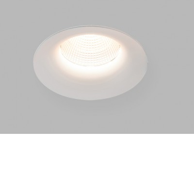 GOGO C 9W CCT IP44 TRIAC Stropní podhledové bodové svítidlo, hliník, bílá, LED 9W, 735lm, nast. teplota CCT teplá 3000K-neutrální 4000K, stmív. TRIAC, vyzař. úhel 60°, UGR<19, Ra90, 230V, do koupelny IP44, d=82mm, h=52mm.