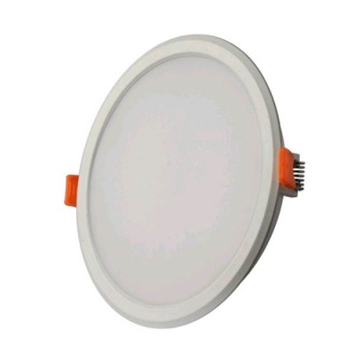 EASY-R Vestavné, stropní svítidlo, základna polykarbonát, povrch bílá, difuzor PMMA opál, LED 12W, 1080lm, teplá 3000K, Ra80, 230V, IP20, tř.1, rozměry d=166mm, h=36mm