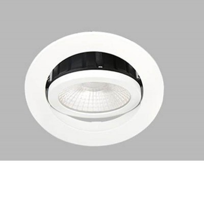 MAX Vestavné, stropní svítidlo, nastavitelný směr svícení, těleso hliník, povrch bílá, LED 8W, 735lm, neutrální 4000K, 230V, IP65, rozměry d=80mm, h=30mm.