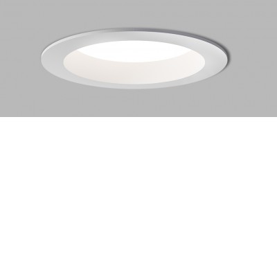 DANOST 25W CCT IP54 DALI-PUSH Stropní podhledové svítidlo, hliník, bílá, LED 25W, 2825lm, nast. teplota CCT teplá 3000K-neutrální 4000K, stmív. DALI-PUSH, vyzař. úhel 90°, Ra80, 230V, IP54, rozměry d=190mm, h=53mm.