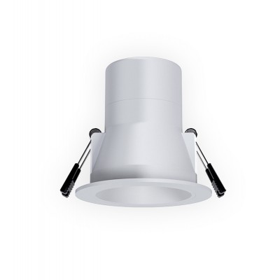 VARMO 8W CCT TRIAC, IP54 Stropní podhledové bodové svítidlo, těleso plast bílá, LED 8W, 880lm, CCT přepín. teplota teplá 3000K-neutr 4000K, Ra90, stmív. TRIAC, 230V, IP54, rozměry d=106mm, h=84mm.