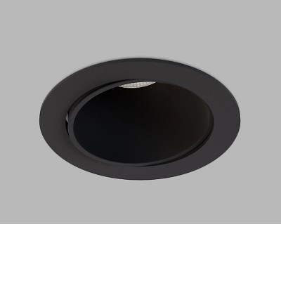 VARMO II 8W, CCT, TRIAC Stropní podhledové bodové svítidlo, výklopné +-30°, těleso plast černá, LED 8W, 880lm, CCT nast. teplota teplá 3000K-neutr 4000K, Ra90, stmív. TRIAC, 230V, IP54, rozměry d=106mm, h=84mm.