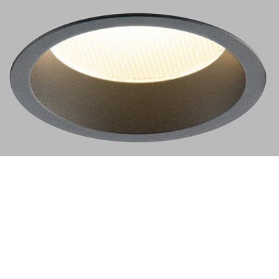 CAV XS černá Vestavné zápustné svítidlo, kruh, těleso hliník, povrch černá, LED 10W, 1000lm, teplá 3000K, Ra80, stmív DALI/PUSH, 230V, do koupelny IP44, rozměry d=103mm, h=56,5mm