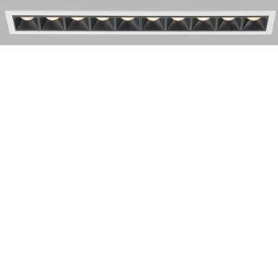 CERGY LED 20W Podhledové zápustné svítidlo, těleso hliník, povrch bílá, difuzor plast, LED 10x2W, 1650lm, teplá 3000K, stmív. dle typu, 230V, IP20, rozměry 280mm x 45mm