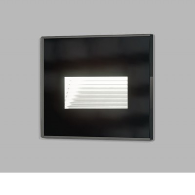 HORNIE RC 5W CCT Vestavné venkovní svítidlo do stěny, těleso hliník a sklo, povrch bílá/černá, LED 5W, 300lm, přepínatelná. CCT teplota teplá 3000K/neutrální4000K,/denní 6000K, Ra80, 230V, IP44, rozměry 105x81x48mm, svítí dolů
