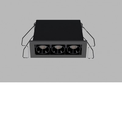 VENLOS 6W TW CCT DALI Podhledové bodové svítidlo, hliník, rámeček černá, buňky černá, LED 6W, 480lm, TW nast. teplota CCT teplá 2700K-neutr 4000K, stmív, DALI, Ra90, UGR<19, 230V, IP20, rozměry 69x40x31mm.