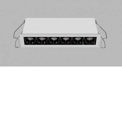 VENLOS 10W TW CCT DALI Podhledové bodové svítidlo, hliník, rámeček bílá, buňky černá, LED 10W, 800lm, TW nast. teplota CCT teplá 2700K-neutr 4000K, stmív, DALI, Ra90, UGR<19, 230V, IP20, rozměry 126x40x31mm.