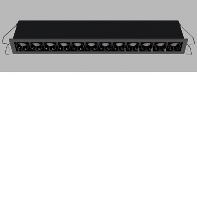 VENLOS 20W TW CCT DALI Podhledové bodové svítidlo, hliník, rámeček černá, buňky černá, LED 20W, 1600lm, TW nast. teplota CCT teplá 2700K-neutr 4000K, stmív, DALI, Ra90, UGR<19, 230V, IP20, rozměry 240x40x31mm.