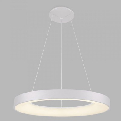 LEGNICA S Závěsné svítidlo, těleso hliník, povrch bílá, dif plast opál, LED 60W, 4200lm, TW Tunnable white CCT teplá 3000Kneutr 4000K, stmív. ZigBee, 230V, IP20, d=780mm, h=35mm, vč záv lanka h=2500mm
