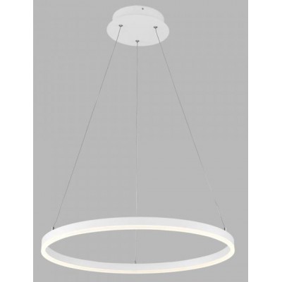 CIRCLE 100 P-Z, W Závěsné svítidlo, hliník, bílá, difuzor plast opál, LED 80W, 7120lm, TW Tunnabel white CCT, teplá 3000K/neutr 4000K, stmív ZigBee, 230V, IP20, tř.1, rozměry d=1000mm, vč závěsu l=1200mm lze zkrátit