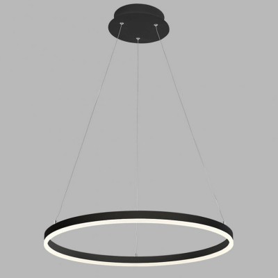 CHATOU S Závěsné svítidlo, hliník, černá, difuzor plast opál, LED 100W, 8900lm, přepín teplota CCT, teplá 3000K/neutr 4000K, stmív TRIAC, 230V, IP20, tř.1, rozměry d=1200mm, vč závěsu l=1200mm lze zkrátit