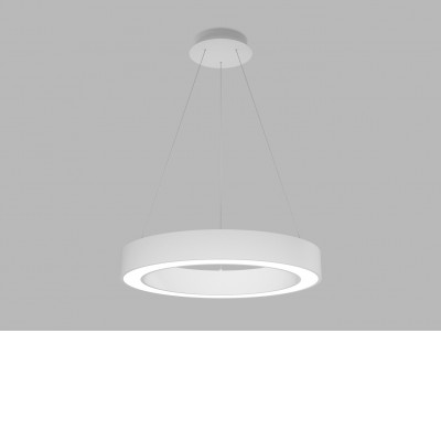 CALAIS SL SU LED 50W, 80W Závěsné svítidlo, hliník, bílá, difuzor plast opál, LED 50W, 3900lm, TW Tunable white CCT teplá 3000K, neutr 4000K, Ra80, stmív ZigBee, 230V, IP20, rozměry d=600mm, h=85mm, závěs 2500mm