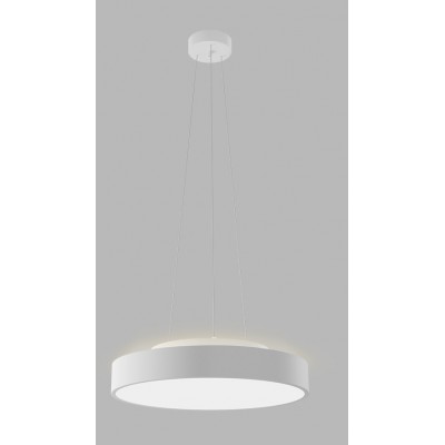 ROPOVO HL 40W CCT DALI/PUSH Závěsné svítidlo, hliník, bílá, LED 40W, 3000lm, nast. teplota CCT teplá 3000K-neutrální 4000K, stmív. DALI-PUSH, 230V, IP20, tř.1, d=400mm, vč závěs lanka l=2500mm, lze zkr, svítí nahoru/dolů.
