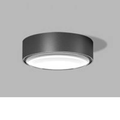 STRZEGOM LED 6W, IP65 Stropní přisazené svítidlo, těleso hliník, povrch černá-antracit, LED 6W, 420lm, teplá 3000K, vyzařovací úhel 160°, Ra80, 230V, IP65, rozměry d=107mm, h=36mm
