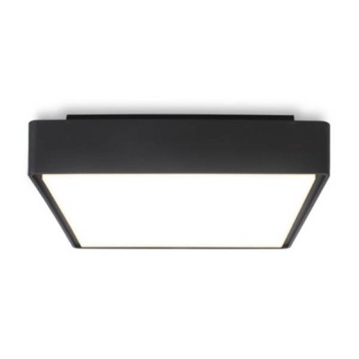MIELENIE LED 16W IP65 senzor HF CCT Stropní svítidlo, senzor HF, záběr 160°, dosah 8m, čas 5s-5min, těleso plast, černá, difuzor plast opál, LED 16W, 1280lm, CCT přepín teplota 3000K/ 4000K/ 6500K, 230V, IP65, rozměry 296x296x78mm