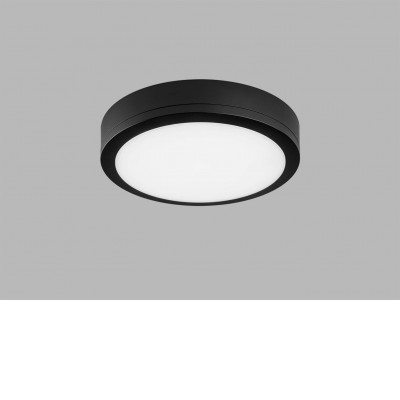 SKUSO 18W IP65 HF senzor Stropní venkovní svítidlo, senzor HF, základna plast černá, difuzor plast opál, LED 18W, 1950lm, nast. teplota CCT teplá 3000K-denní 5700K, 230V, IP65, Ra80, rozměry d=275mm, h=60mm.