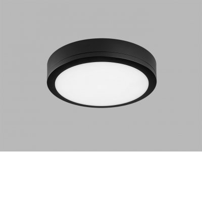 SKUSO 18W CCT IP65 Stropní venkovní svítidlo, plast černá, dif plast opál, LED 18W, 1950lm, přepín. teplota CCT teplá 3000K/neutr. 4000K/denní 5700K, stmív. dle typu DALI-PUSH/Zigbee, 230V, IP65, Ra80, rozměry d=275mm, h=60mm.